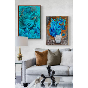 "Blue Sunflowers" (Van Gogh Inspiration)